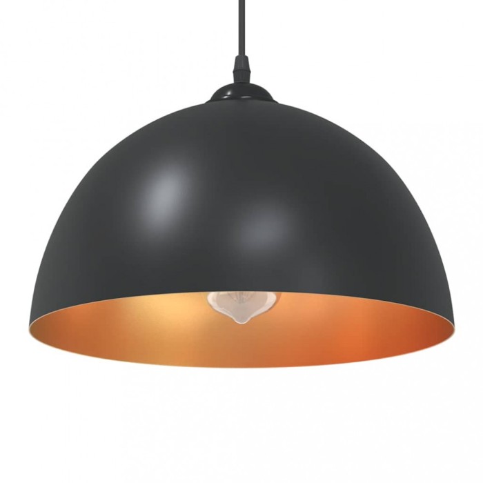 vidaXL Lămpi de suspendare 2 buc E27 Negru &Oslash; 30 cm Metal
