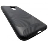 Husa silicon TPU design Carbon neagra pentru Xiaomi Redmi 9