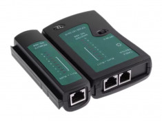 Tester Cablu retea RJ45 internet + RJ11 telefon , UTP, FTP foto