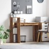 Birou vidaXL cu rafturi, lemn compozit, 100x40x90cm, stil industrial, maro vintage
