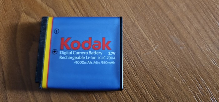 Acumulator Kodak KLIC-7004 Litiu-Ion 3,7v - 1000 mAh , Made in Japan ,ORIGINAL !