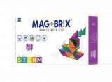 Set magnetic - Magbrix - Triunghi dreptunghic, 12 piese | JC Ingenium