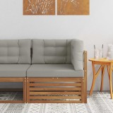 vidaXL Sofa Colțar pentru Exterior Lemn Solid de Acacia natural 900569