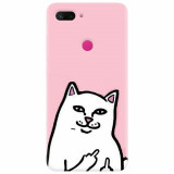 Husa silicon pentru Xiaomi Mi 8 Lite, White Cat