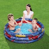Piscina gonflabila pentru copii, &Oslash;1.22x0.30m, model Spiderman, albastra, CMCLASS