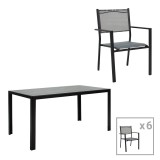 Cumpara ieftin Set de gradina Nares-Moly, Pako World, 7 piese, Negru, Textil
