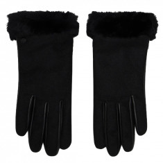 Manusi UGG Fabric Leather Shorty Glove 20176-BLK negru foto