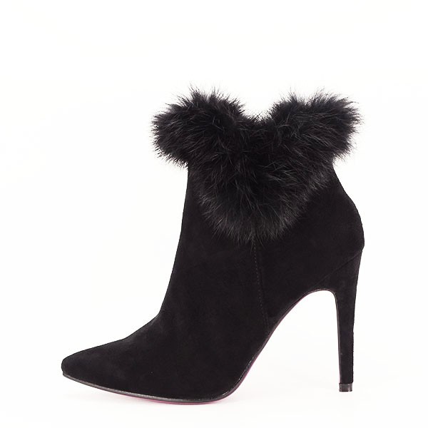 Botine negre cu toc cui Sandra 118