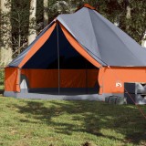 VidaXL Cort de familie Tipi pentru 8 persoane gri impermeabil