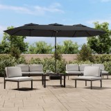 Cumpara ieftin Umbrelă de soare cu două capete, antracit, 449x265 cm