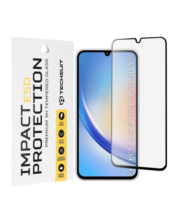 Geam Soc Protector Techsuit ESD Full Cover, Samsung Galaxy A34 5G