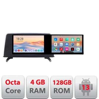 Navigatie BMW X5 X6 2009-2014 CIC Lenovo 8 core 4+64 10.5 inch Incell 1K android Wifi 5Ghz gps internet CarStore Technology foto