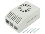 Carcasă pentru Raspberry Pi 4 B ABS gri deschis
