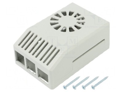 Carcasă pentru Raspberry Pi 4 B ABS gri deschis foto