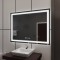 Oglinda LED Rectangulara, 100x75cm, Verite MotionGlow Marcello, Sistem Dezaburire, Ceas &amp; Termometru, Dimabila ModernLight Concept