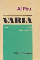 Varia - Studii si observatii critice, Volumul al II-lea foto