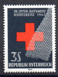 AUSTRIA 1965, Crucea Rosie, serie neuzata, MNH, Nestampilat