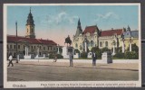 ORADEA PIATA UNIRII STATUIA REGELE FERDINAND PALATUL EPISCOPIEI CIRCULATA 1935, Printata