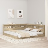 vidaXL Tăblie de depozitare cu raft Stejar sonoma 180 cm Lemn compozit