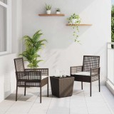 Cumpara ieftin Set Bistro de Gradina 3 buc. Maro poliratan