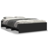 Cumpara ieftin Cadru de pat, negru, 120x190 cm, lemn prelucrat