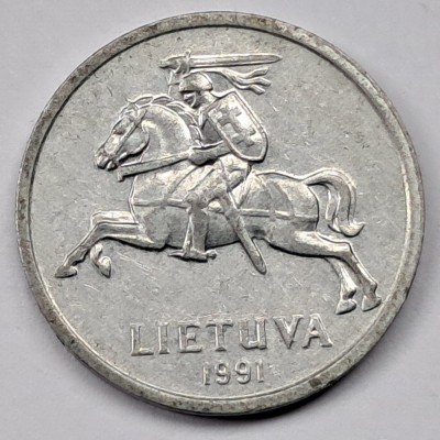 Lituania, 1 Centas 1991 foto