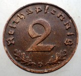 2.810 GERMANIA 2 REICHSPFENNIG 1938 D, Europa, Bronz