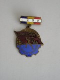 QW9 L 1 - Insigna - tematica comunism - Brigadier al muncii patriotice - 1959, Romania de la 1950