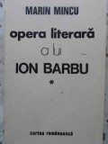 OPERA LITERARA A LUI ION BARBU-MARIN MINCU