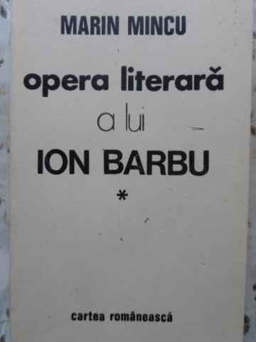 OPERA LITERARA A LUI ION BARBU-MARIN MINCU-230911