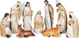 Set decorativ iesle de Craciun MagicHome, 9 piese, polyresin, 25 cm
