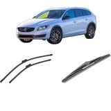 Cumpara ieftin Set 3 stergatoare VOLVO V60 I Cross Country (157) din 2015-2018, pentru parbriz si luneta fata si spate auto, Bosch Twin-Aerotwin, din cauciuc silicon