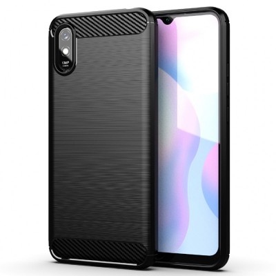 Husa TPU Forcell Carbon pentru Xiaomi Redmi 9A, Neagra foto