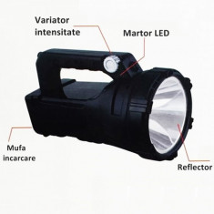 Lanterna LED 10W Reincarcabila cu Variator Intensitate Lichao LC2226 foto