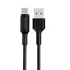 Cablu de Date si Incarcare, USB-C 3A Borofone, USB Tip C, Lungime 1 Metru - Negru