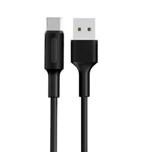 Cablu de Date si Incarcare, USB-C 3A Borofone, USB Tip C, Lungime 1 Metru - Negru