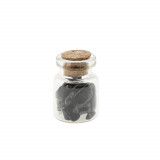 Sticla cu cristale naturale turmalina neagra chips 3-6mm 3cm