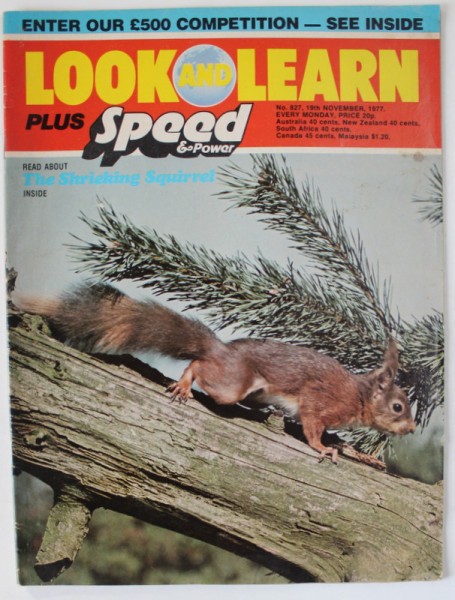 LOOK AND LEARN , PLUS SPEED and POWER , REVISTA PENTRU TINERET , No. 827 , 1977