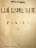 Meditatii, elegii, epistole, satire si fabule, Grigore Alexandrescu, 1863