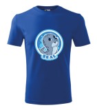 Tricou Personalizat Albastru cu Sigiliu Dragut , Design Amuzant pentru Barbati