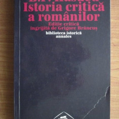 Grigore Brancus - B. P. Hasdeu. Istoria critica a romanilor