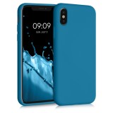 Husa pentru iPhone X / iPhone XS, Silicon, Albastru, 49982.224, Carcasa, Kwmobile