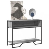 vidaXL Măsuță consolă, gri sonoma, 100x35x74,5 cm, lemn prelucrat