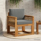 vidaXL Canapea Medie pentru Exterior Lemn Solid de Acacia natural 3438836
