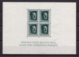 ✅ (S38) Germania Reich 1937 &quot; Aniversare Adolf Hitler-48 de ani&quot; serie Mi.646 in bloc/colita 7 ,lipsa partiala gumare original , sarniera ,MH