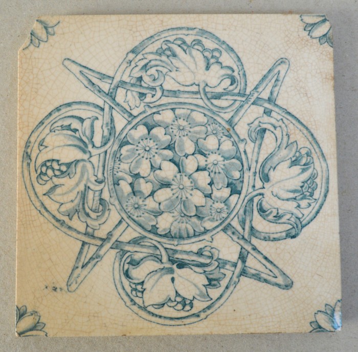Placa ceramica Art Nouveau cca 1900