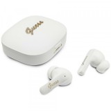 Handsfree Bluetooth Guess Script Metal Logo, TWS, Alb