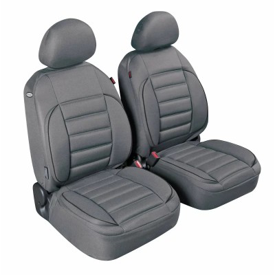 Huse scaun fata De-Luxe Sport Edition jacquard high-quality 2buc - Gri Garage AutoRide foto