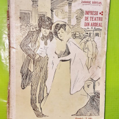 E38-Carte veche Romania interbelica-Impresii Teatru Ardeal- Zaharie Barsan-Arad.