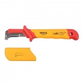 Cutit electrician profesional cu izolatie VDE, din otel CrV, 155mm